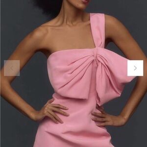 Anthropologie Pink One-Shoulder Dress